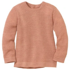 Kid's Wabenstrick-Pullover - Wollpullover